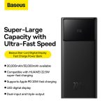 Baseus Power Bank – 30,000mAh, 22.5W, Star-Lord Digital Display/বাসুস পাওয়ার ব্যাংক – ৩০,০০০mAh, ২২.৫W, স্টার-লর্ড ডিজিটাল ডিসপ্লে